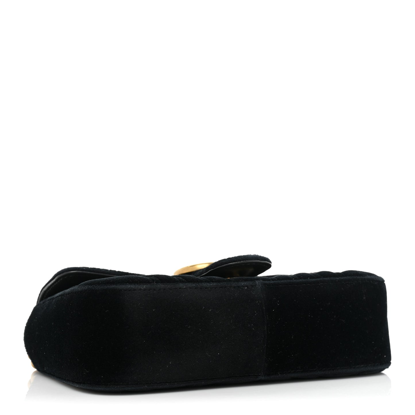 Velvet Matelasse Mini GG Marmont Shoulder Bag Black