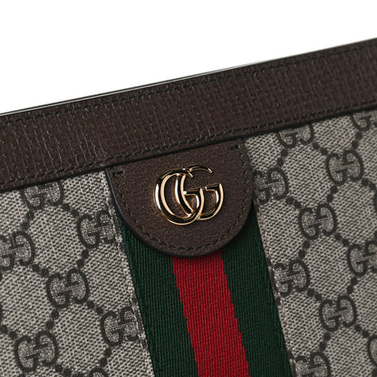 Gucci GG Supreme Monogram Web Small Ophidia Chain Shoulder Bag Brown 10 of 12