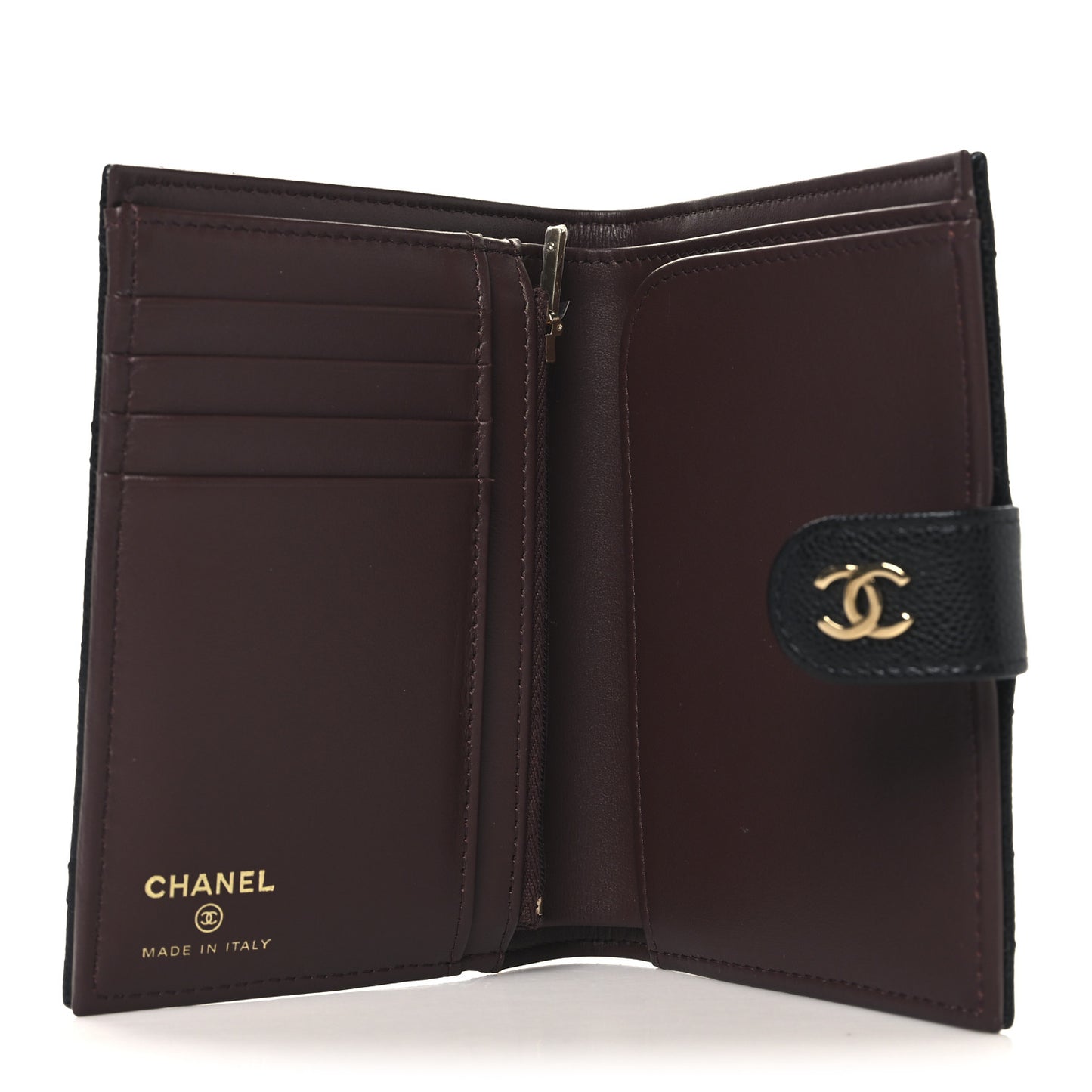 Caviar Quilted Passport Holder Black