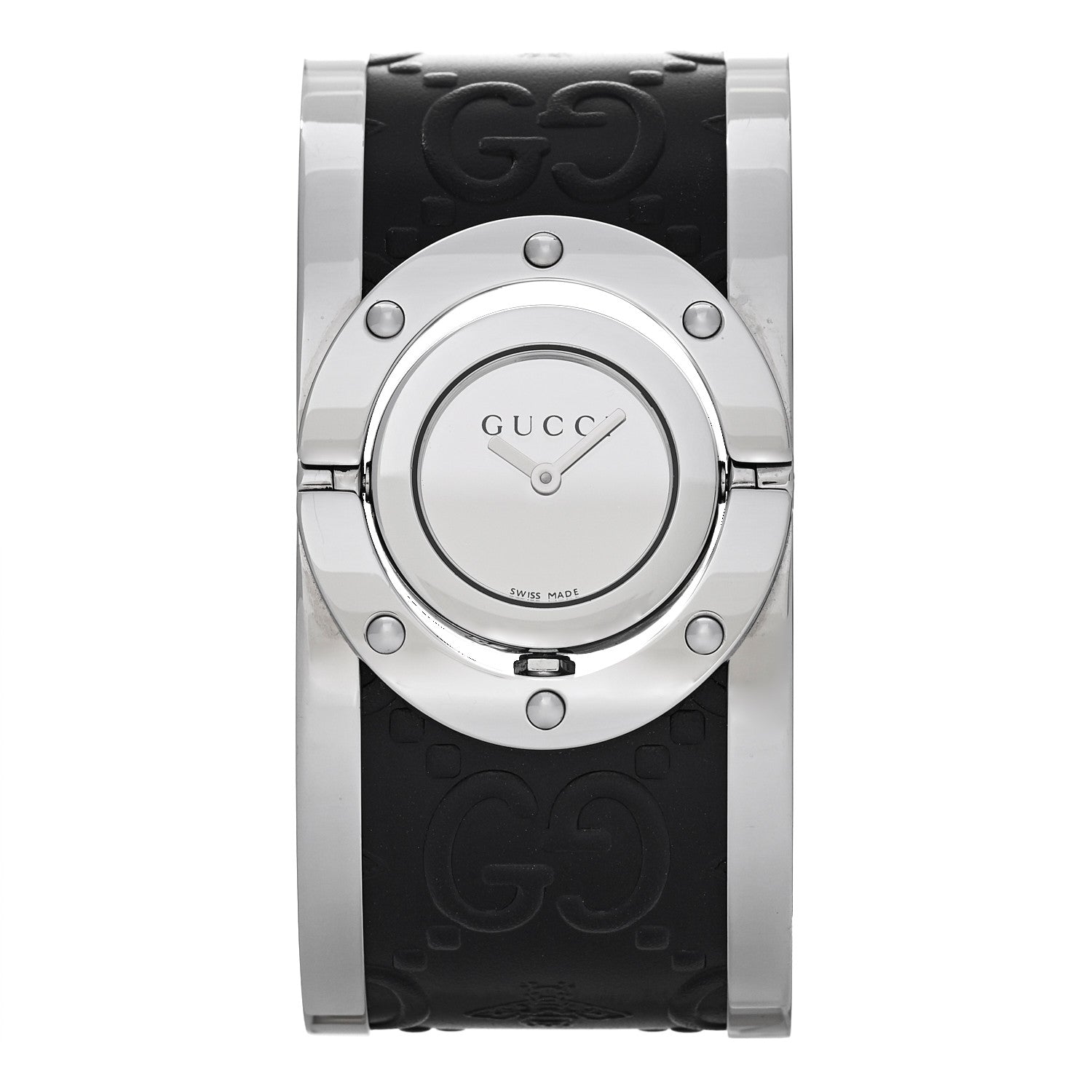 Gucci Stainless Steel Calfskin 33mm Twirl Quartz Watch 1 of 4