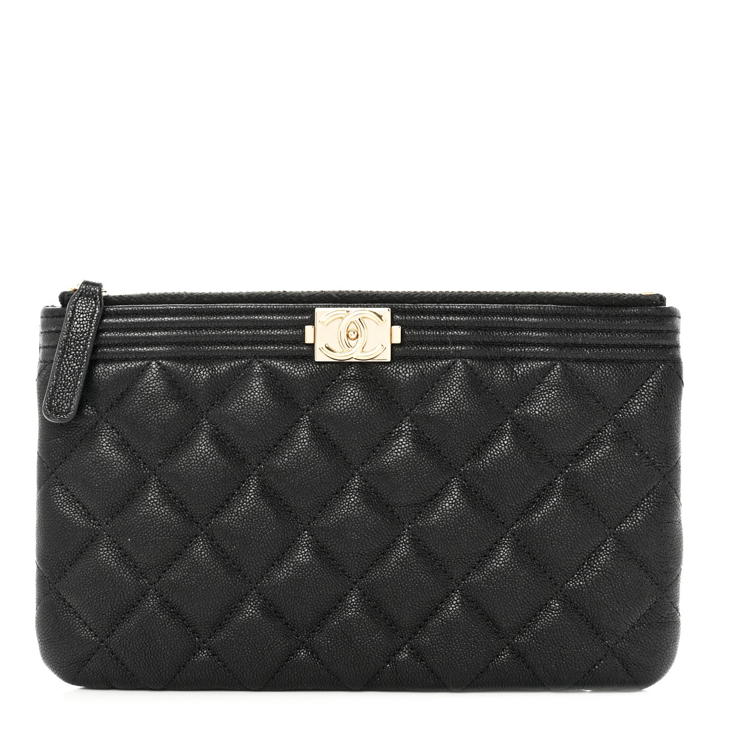 Chanel Caviar Quilted Small Boy Cosmetic Case Black 1 of 9