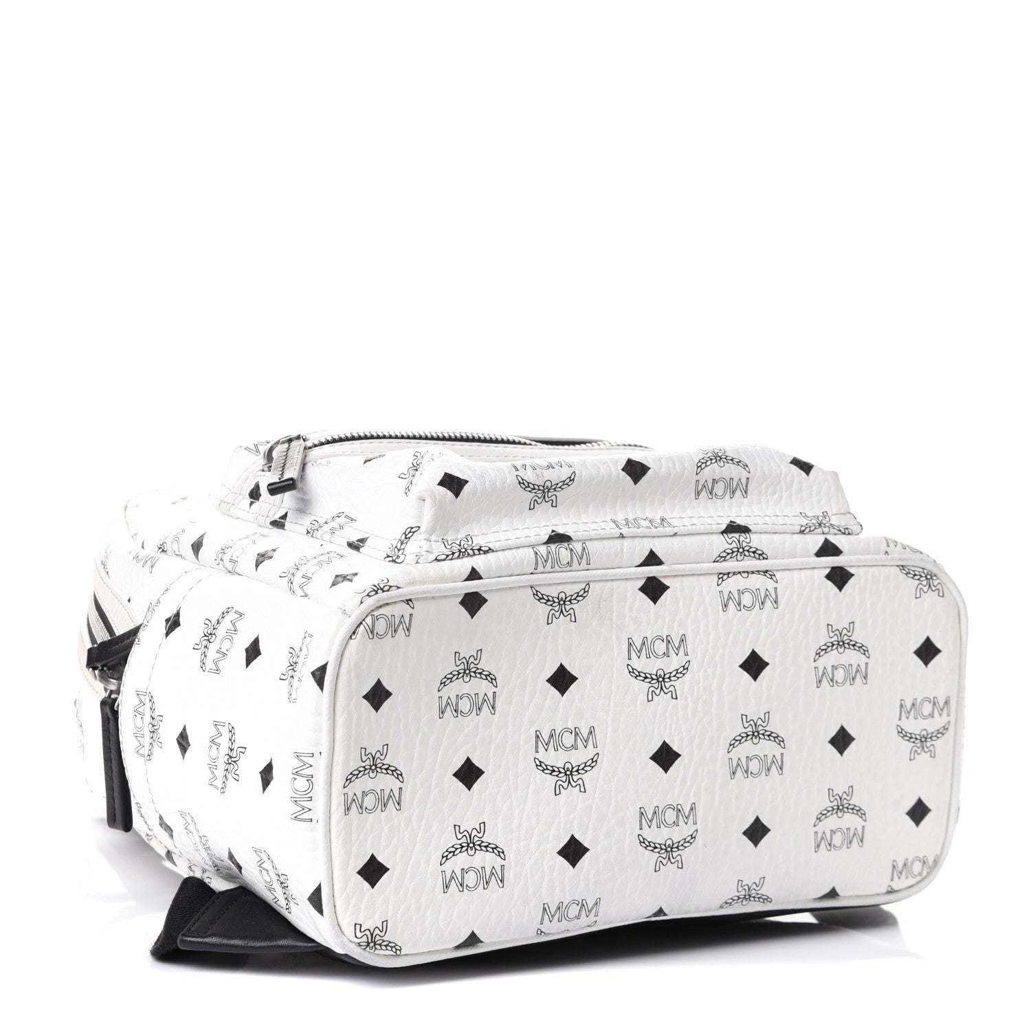 MCM Visetos Small Stark Backpack White 3 of 9