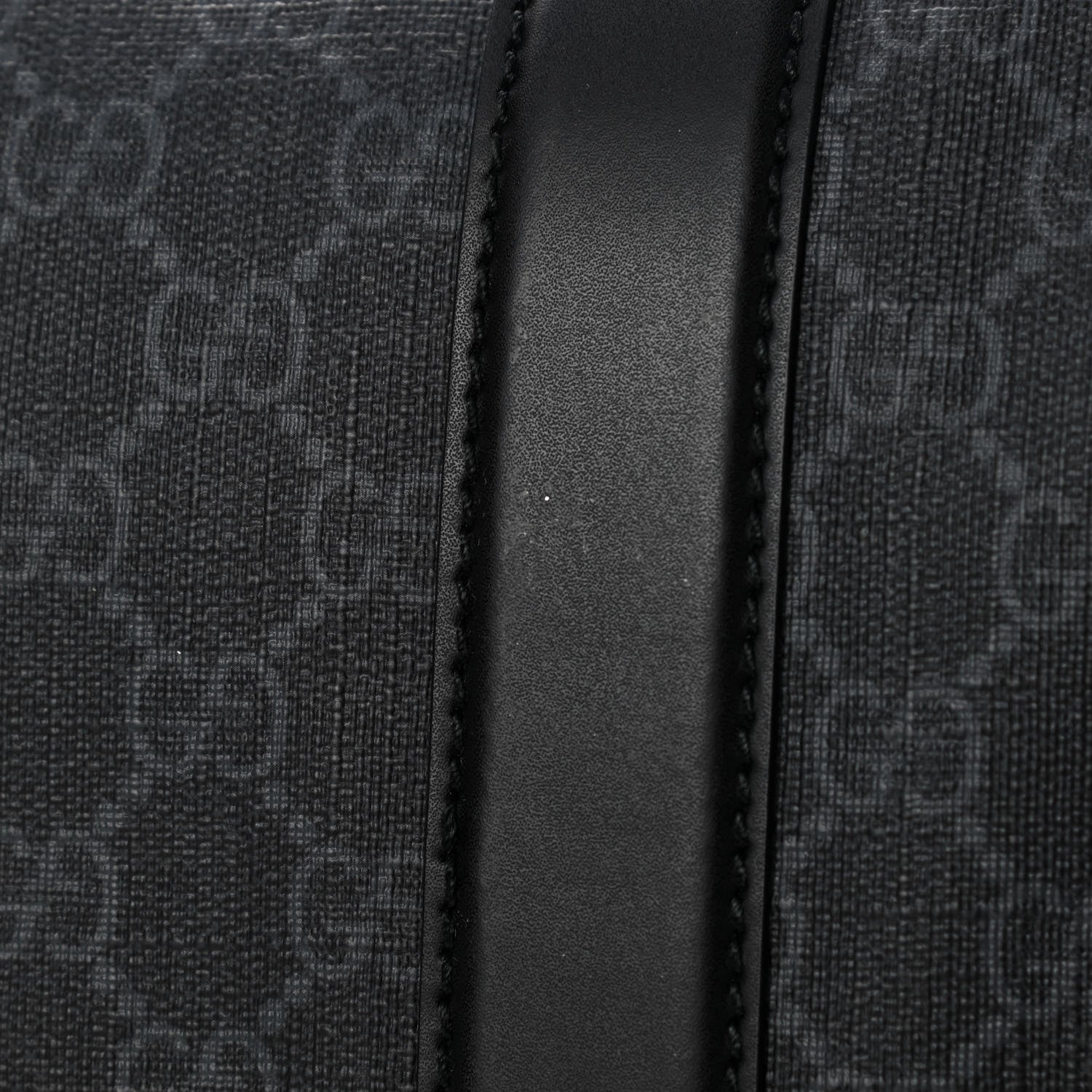 Gucci Soft GG Supreme Monogram Appia Calfskin Web Medium Carry On Duffle Bag Black Grey 12 of 15
