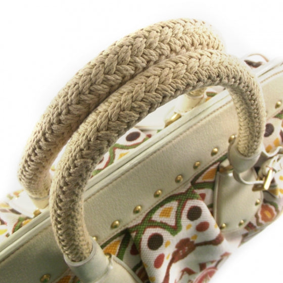 Prada Canvas Canapa Embossed Frame Bag 6 of 11