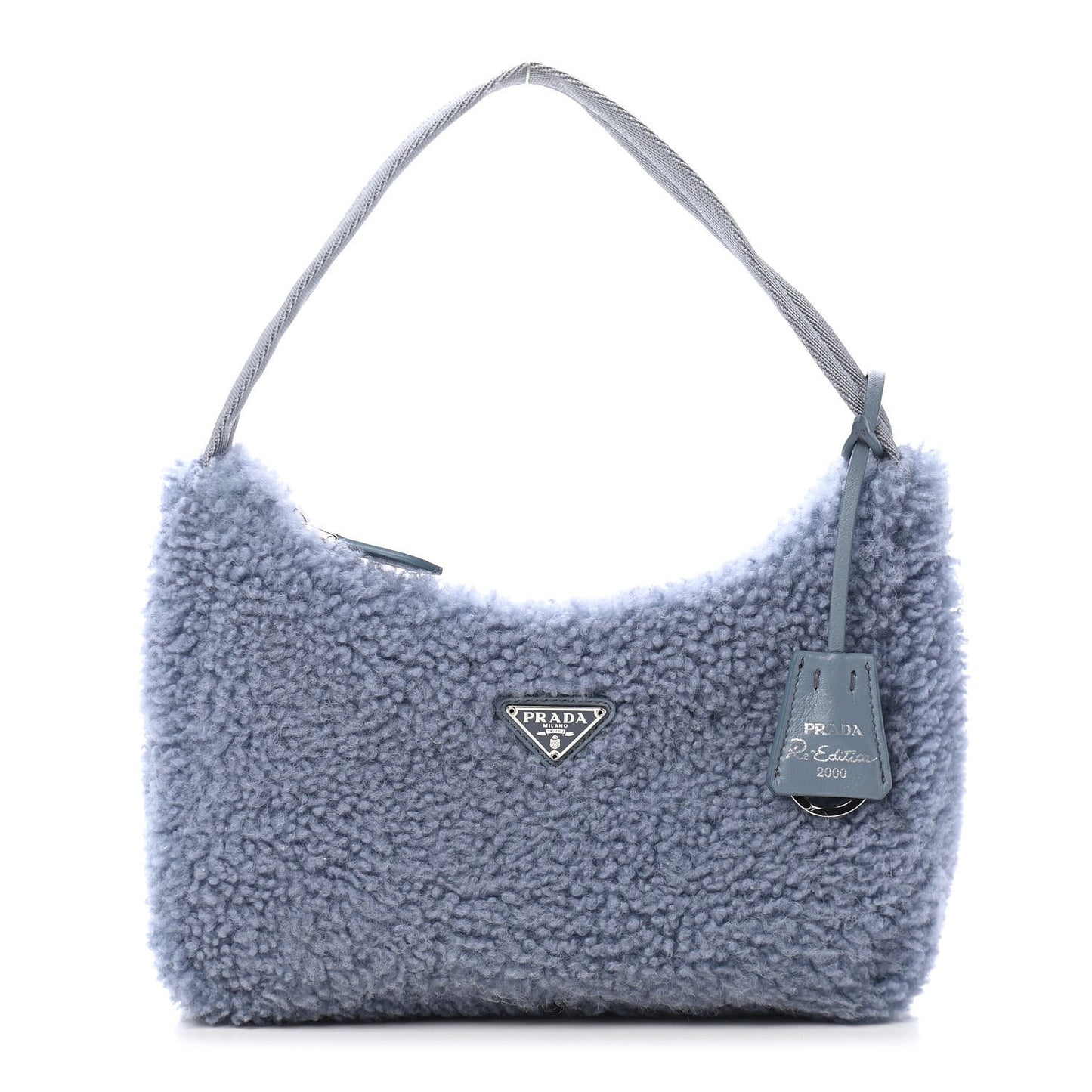 Shearling Mini Re-Edition 2000 Bag Pervinca