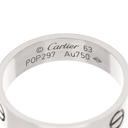 Cartier 18K White Gold 5.5mm LOVE Ring 63 10.5 4 of 4