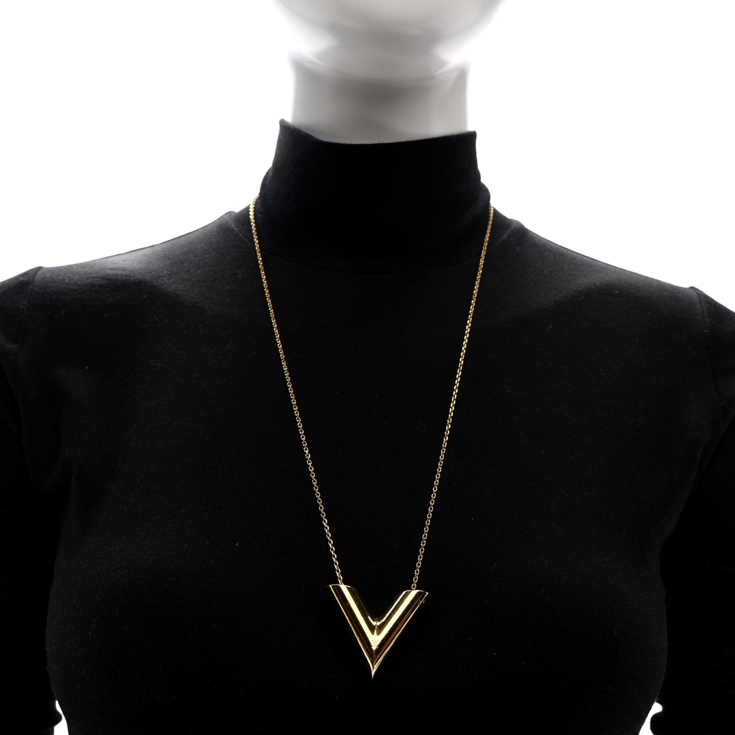 Brass Essential V Necklace Gold