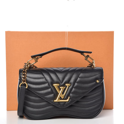 Louis Vuitton Calfskin New Wave Chain MM Black 10 of 10