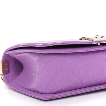 Chanel Caviar Quilted Medium Boy Flap Purple 8 of 10