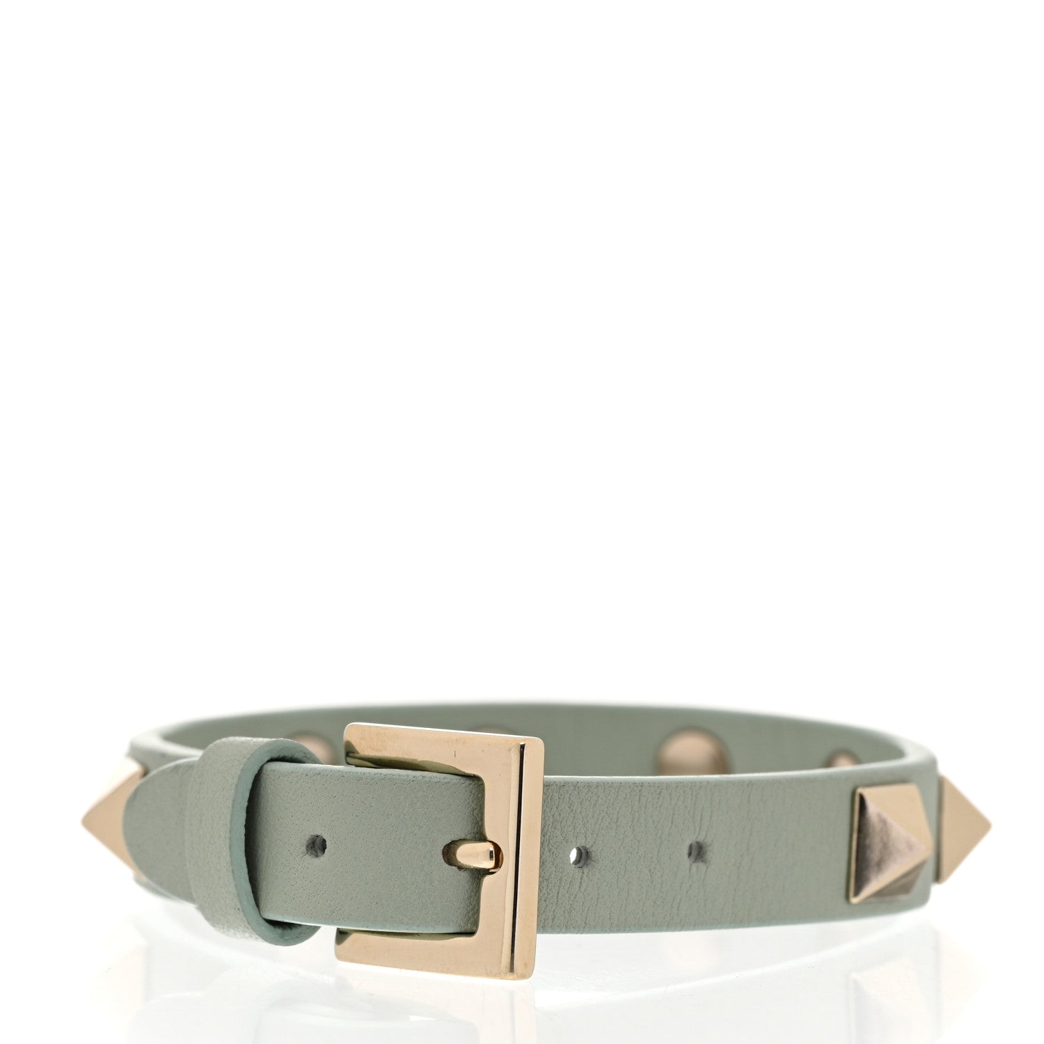 Valentino Garavani Vitello Rockstud Bracelet Light Blue 3 of 5