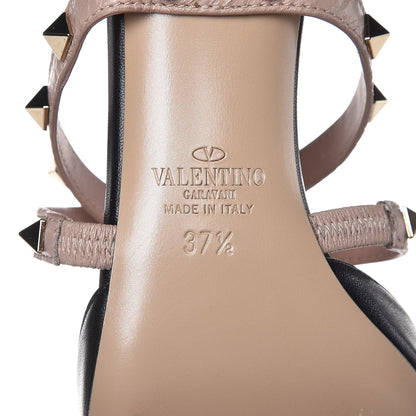 Valentino Garavani Nappa Rockstud Criss Cross 55mm Mules 37.5 Black Poudre 6 of 10