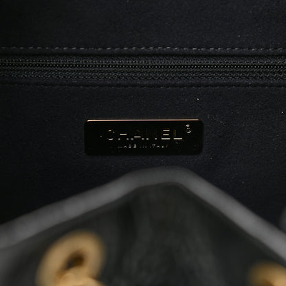 Chanel Calfskin Crocodile Embossed Large Backpack Black 6 of 9