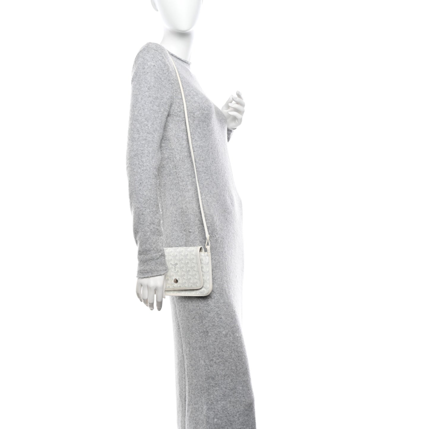 Goyardine Plumet Wallet Clutch White