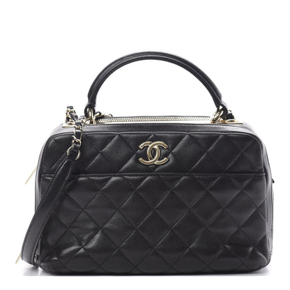 Chanel Lambskin Quilted Medium Trendy CC Bowling Bag Black 1 of 15