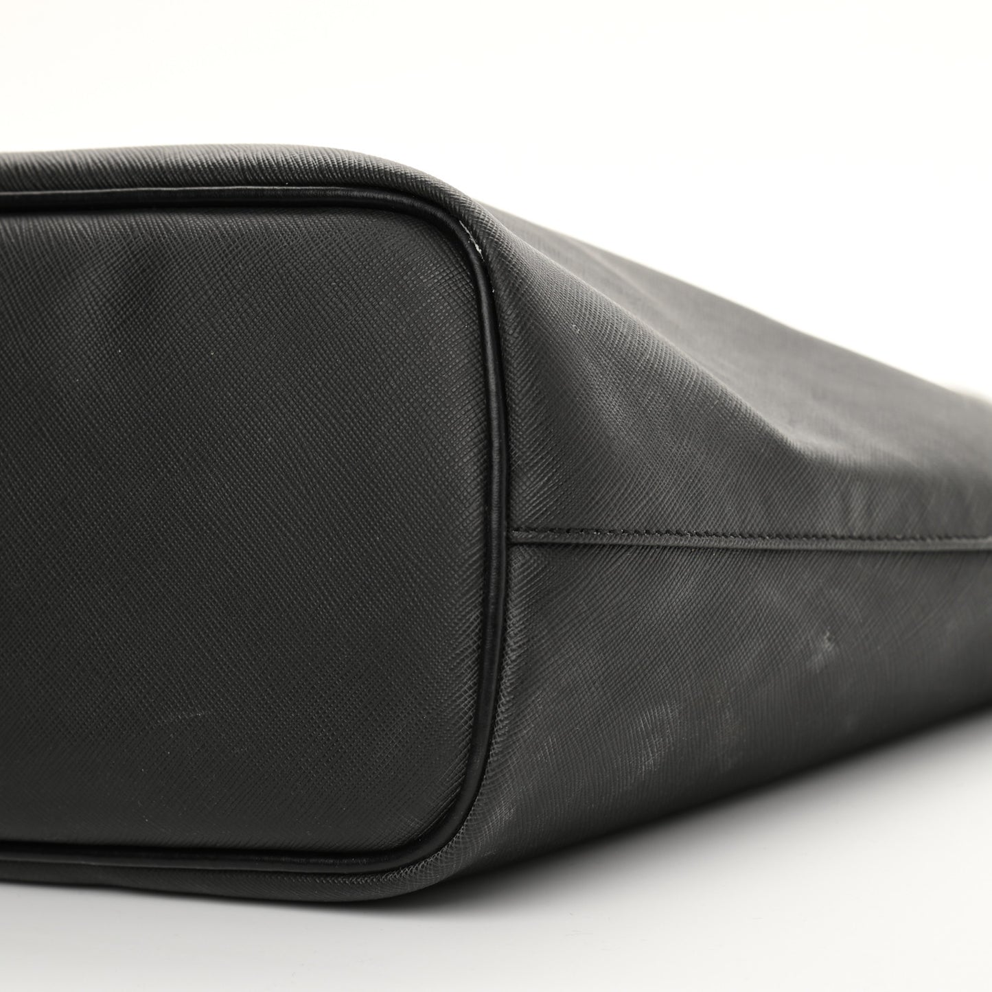 Textured Coated Canvas Bambi Print Large Antigona Tote Black