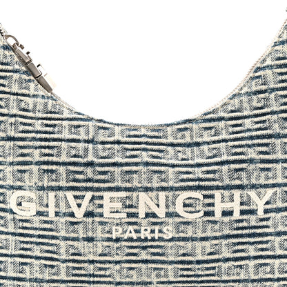 Givenchy Denim 4G Logo Small Moon Cut Out Shoulder Bag Light Blue 7 of 9