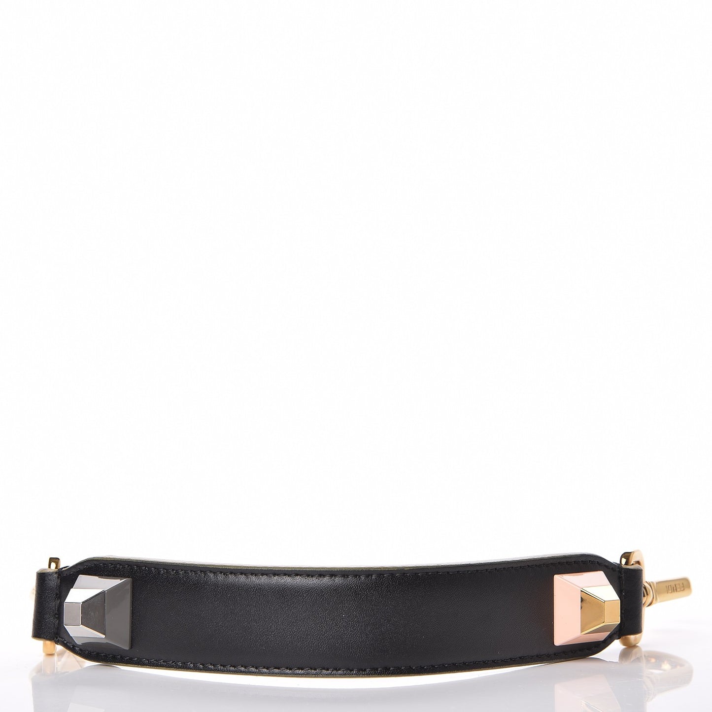 Calfskin Studded Mini Strap You Black