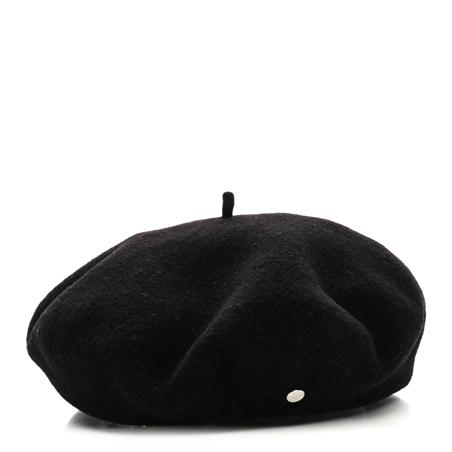 Hermes Merino Wool Silk Brides de Gala En Desordre Bonnie Beret 58 Black 5 of 10