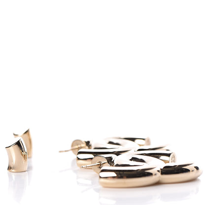 Chanel Metal CC Earrings Gold 3 of 5