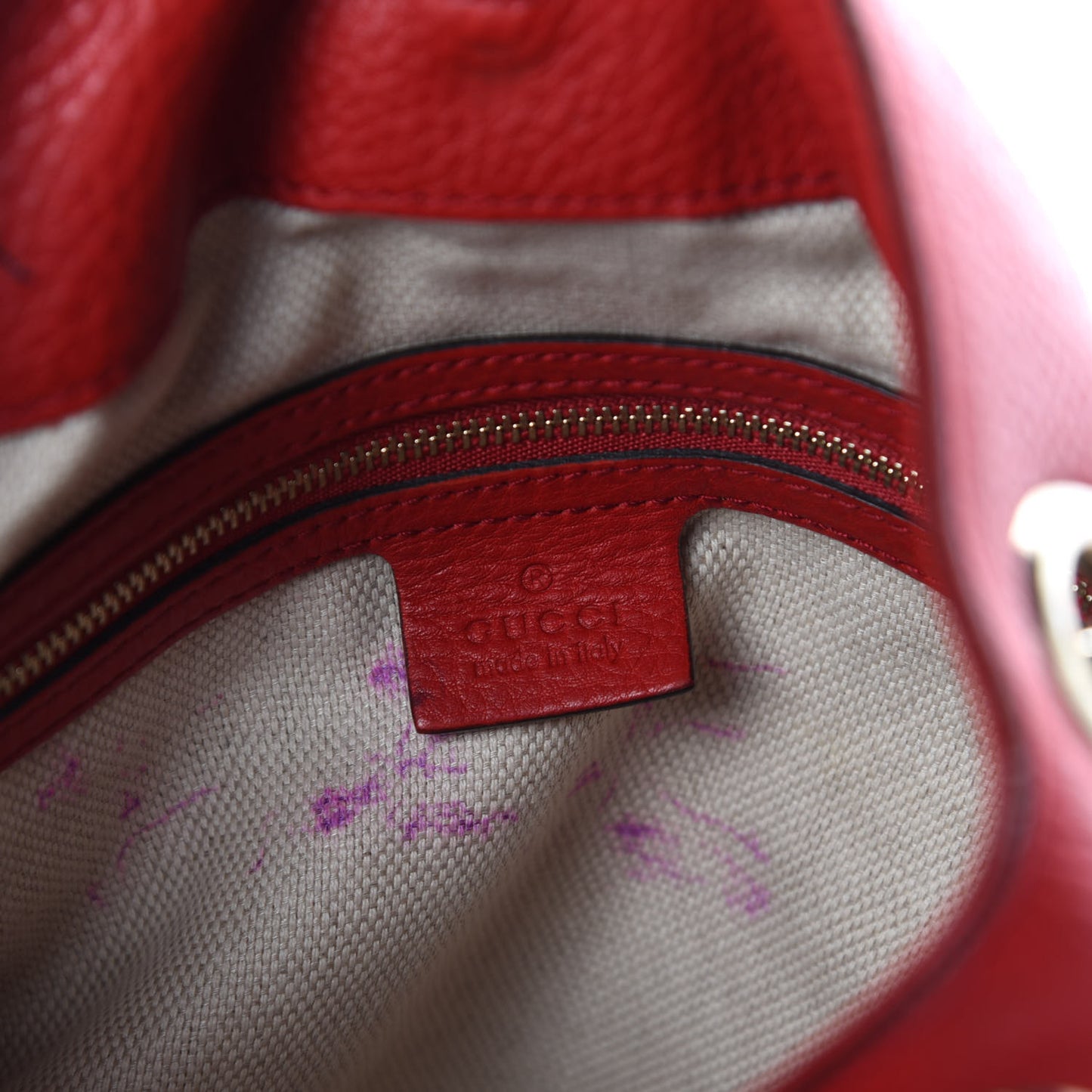 Pebbled Calfskin Medium Soho Chain Shoulder Bag Tabasco Red