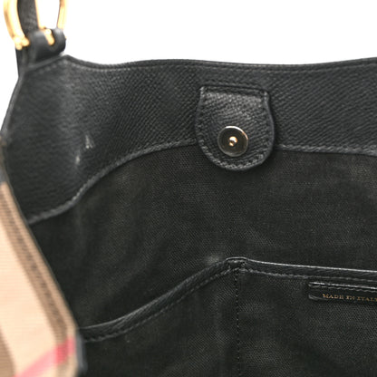 Burberry Grainy Calfskin House Check Small Canterbury Black 12 of 18