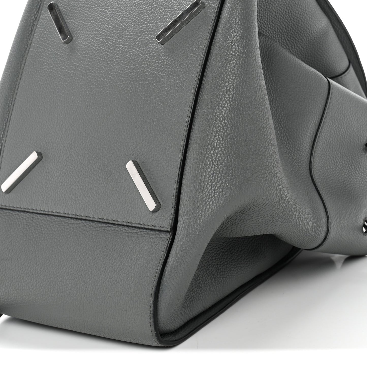 Grained Calfskin Medium Hammock Shoulder Bag Blue