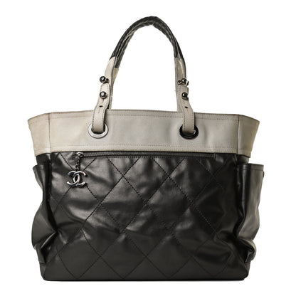 Chanel Coated Canvas Quilted Large Paris Biarritz Tote Silver 1 of 18