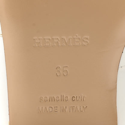 Hermes Calfskin Oz Mules 35 White 7 of 13