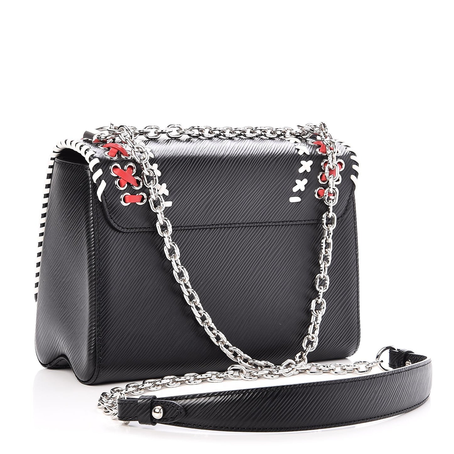 Epi Braided Twist Shoulder Bag MM Black