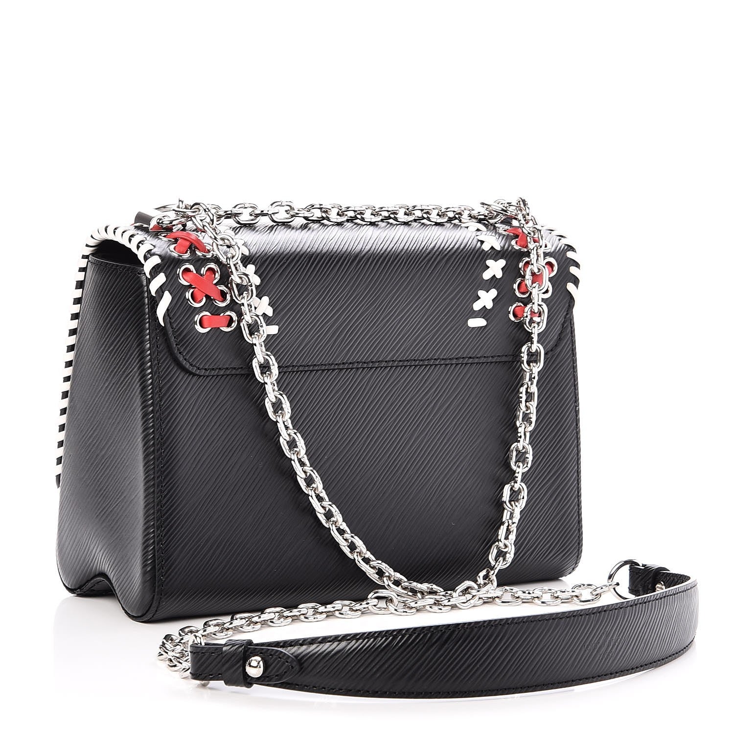 Louis Vuitton Epi Braided Twist Shoulder Bag MM Black 4 of 10