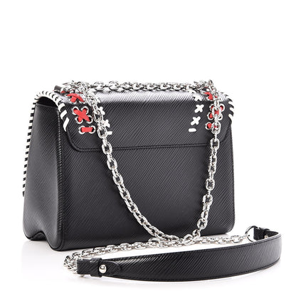 Louis Vuitton Epi Braided Twist Shoulder Bag MM Black 4 of 10