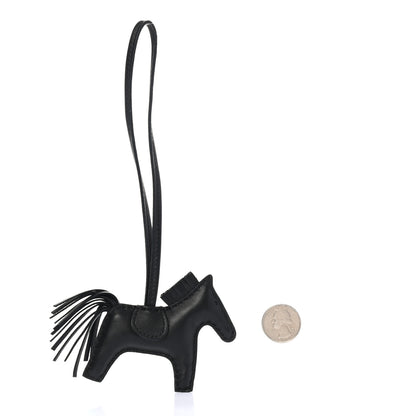 Hermes Milo Lambskin Grigri Rodeo Horse Bag Charm PM So Black 2 of 5