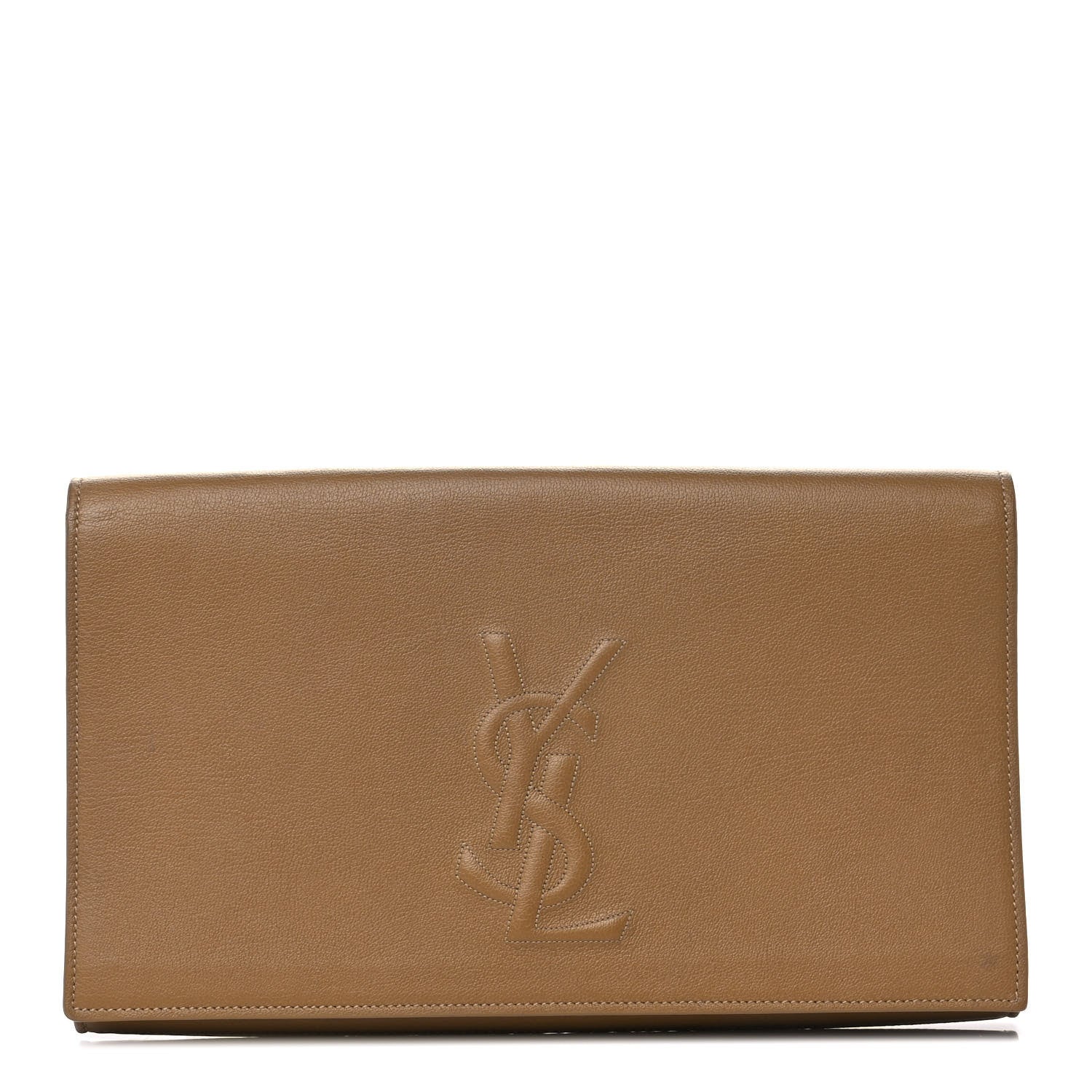 Saint Laurent Goatskin Large Belle De Jour Clutch Beige 1 of 15