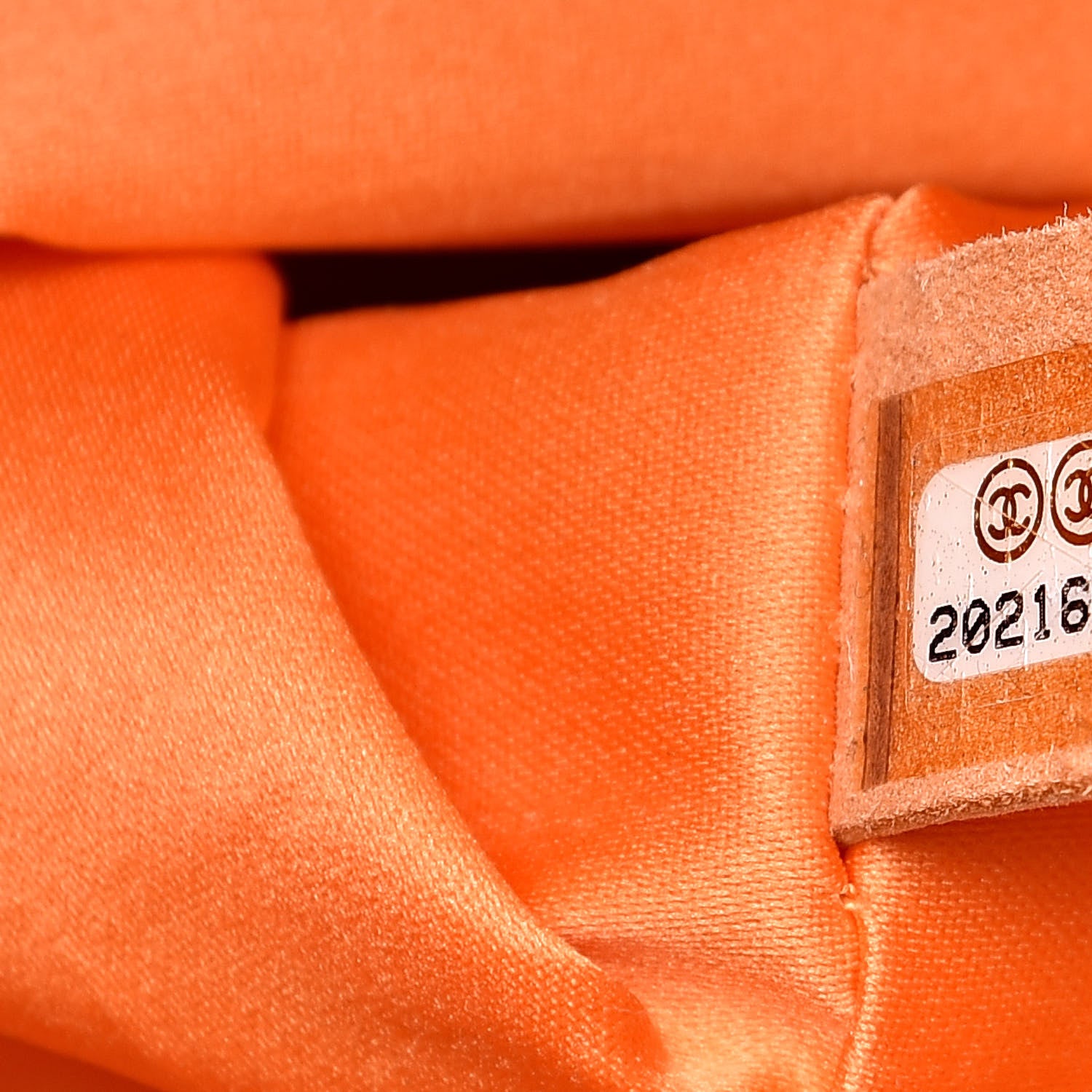 Chanel Lambskin Quilted Jumbo Grocery By Drawstring Shopping Bag Orange 7 of 14