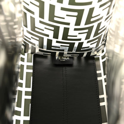 Fendi TPU FF Vitello Century Plexiglass Medium Runaway Shopper Tote Black 6 of 9