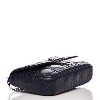 Christian Dior Lambskin Cannage Miss Dior Promenade Pouch Navy Blue 4 of 8