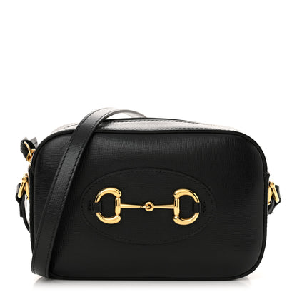 Gucci Calfskin Mini Horsebit 1955 Camera Shoulder Bag  Black 1 of 12