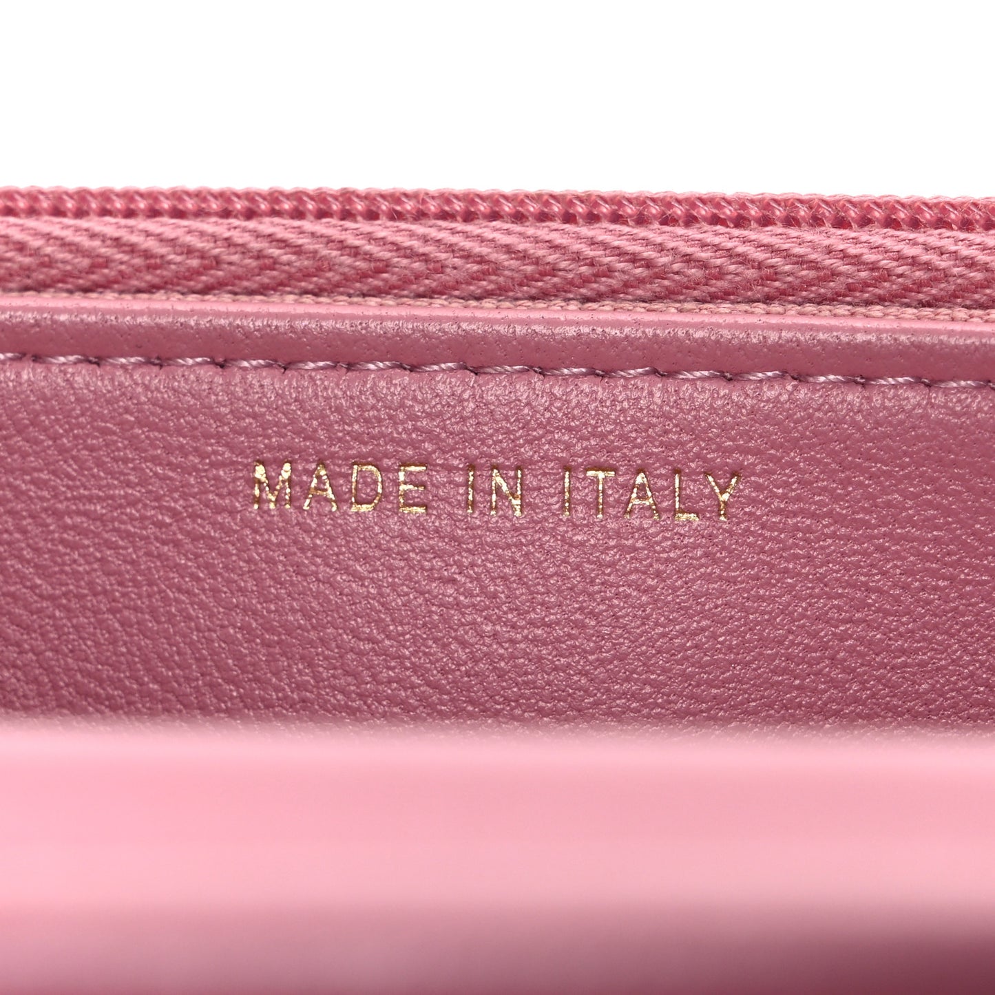 Tweed Quilted Wallet On Chain WOC Pink