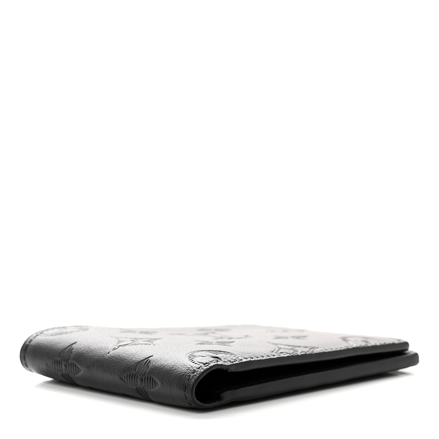 Louis Vuitton Calfskin Monogram Shadow Multiple Wallet Black 4 of 6
