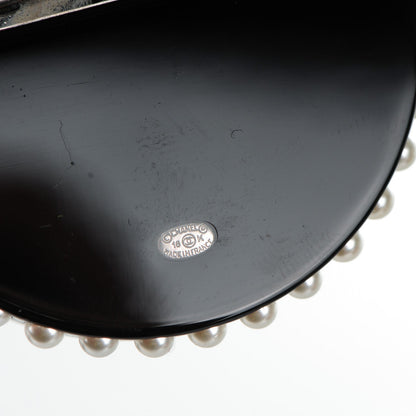 Chanel Metal Resin Pearl Emoji Brooch Silver White 4 of 4