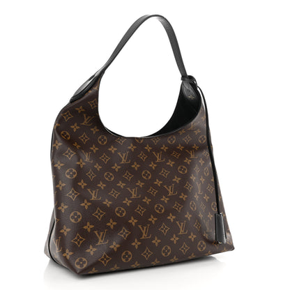 Louis Vuitton Monogram Flower Hobo Black 3 of 9