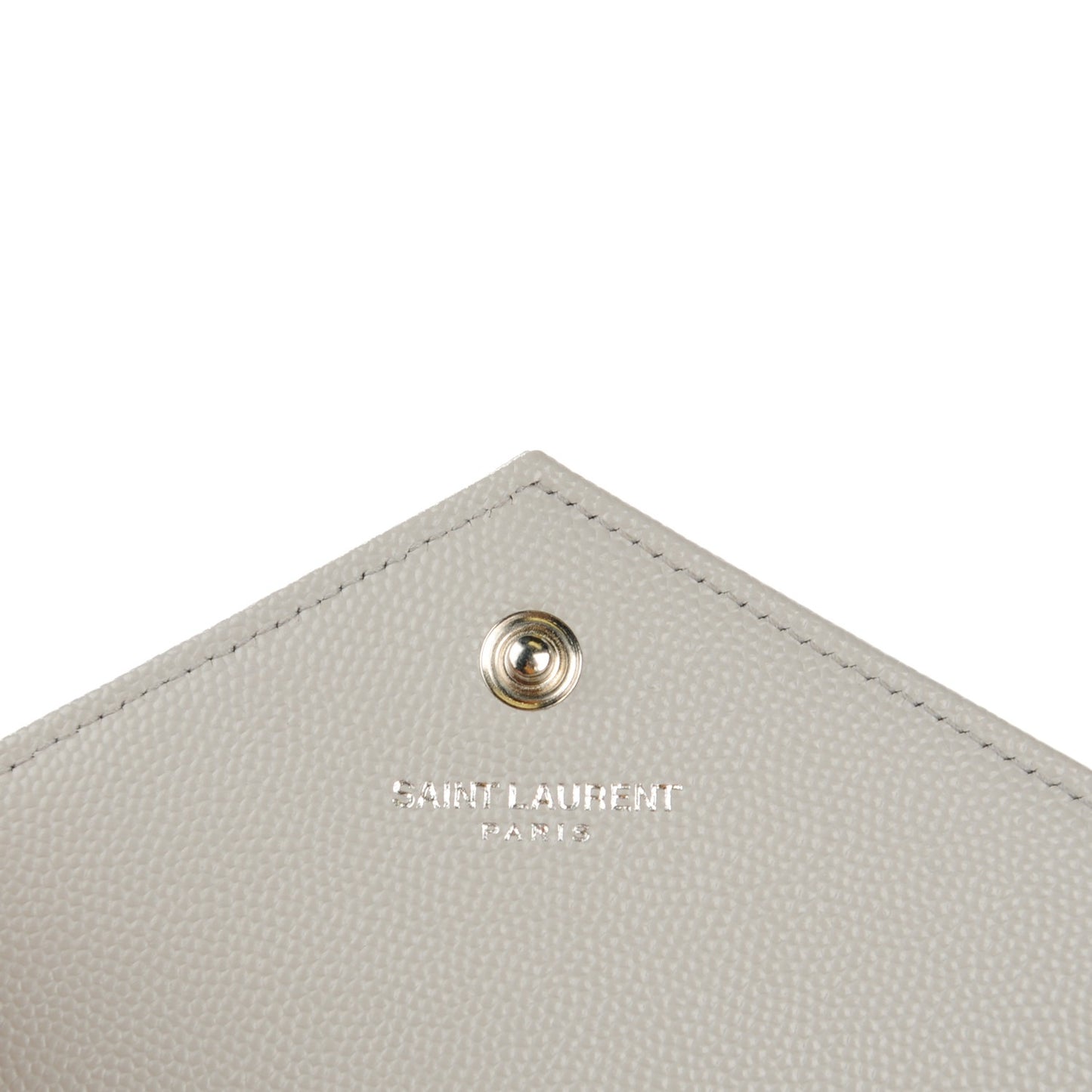 Grain De Poudre Matelasse Chevron Monogram Chain Wallet Gris Souris