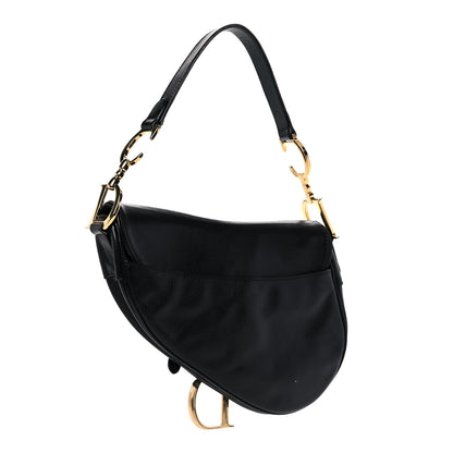 Christian Dior Shiny Goatskin Saddle Bag Black 2 of 15
