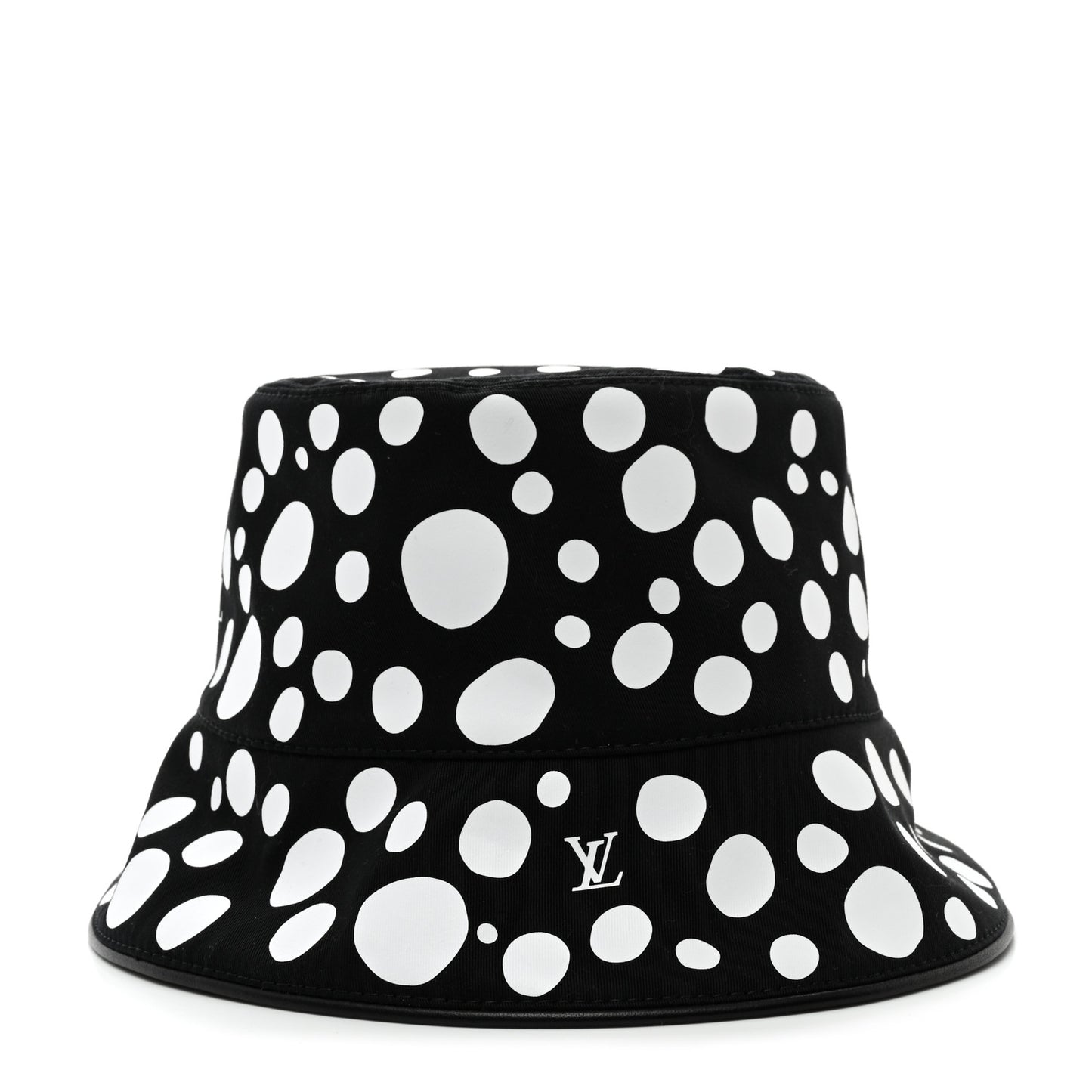 LV x YK Monogram Dots Reversible Bucket Hat S Black White