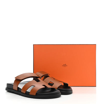 Hermes Epsom Womens Chypre Sandals 40 Natural 9 of 9