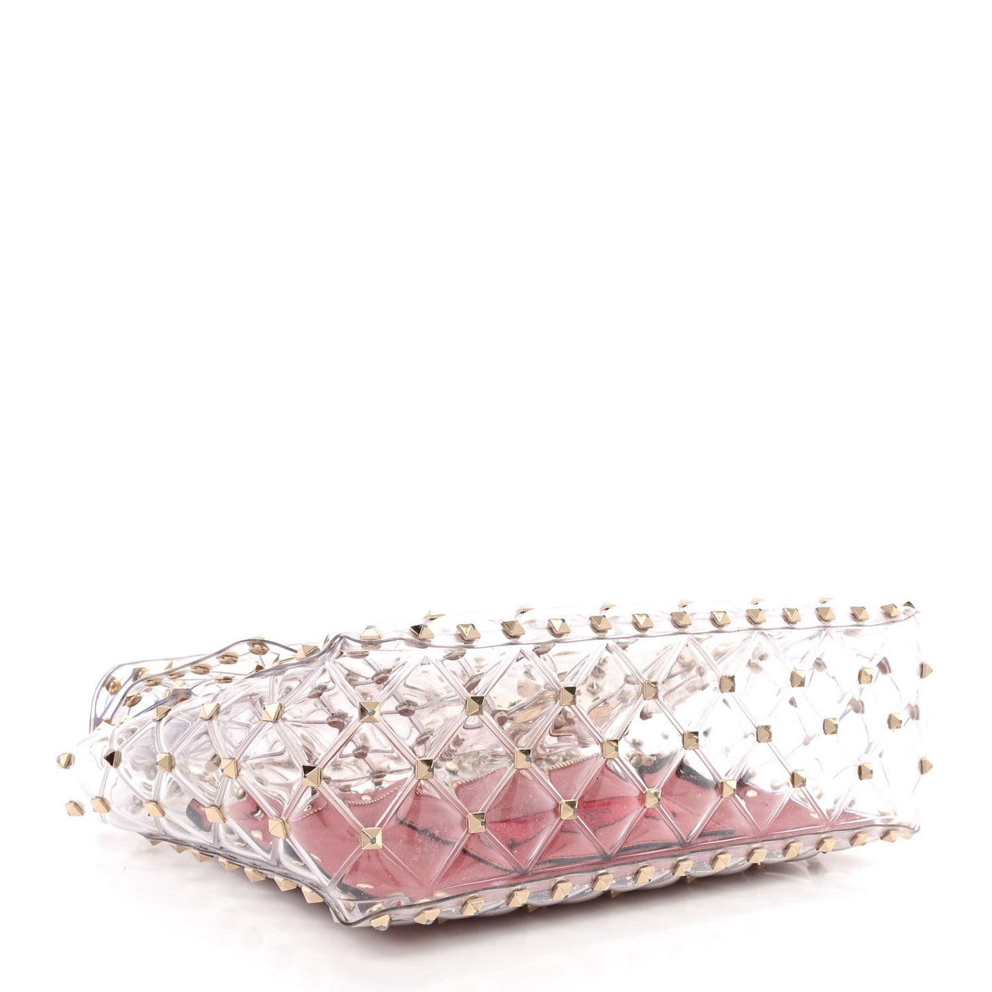 PVC Medium Rockstud Spike Shoulder Bag