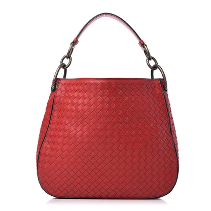 Bottega Veneta Nappa Intrecciato Small Loop Red 1 of 10