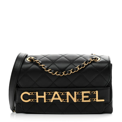 Chanel Calfskin Quilted Small Enchained Flap Black 1 of 13