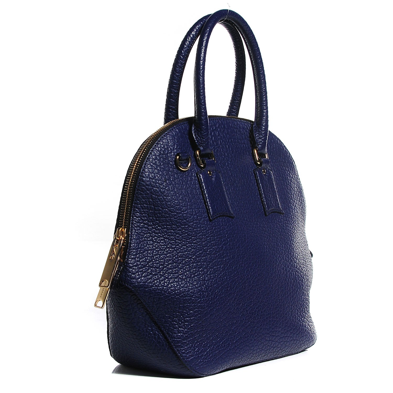 Burberry Heritage Grain Large Orchard Bowling Bag Navy Blue 3 of 10