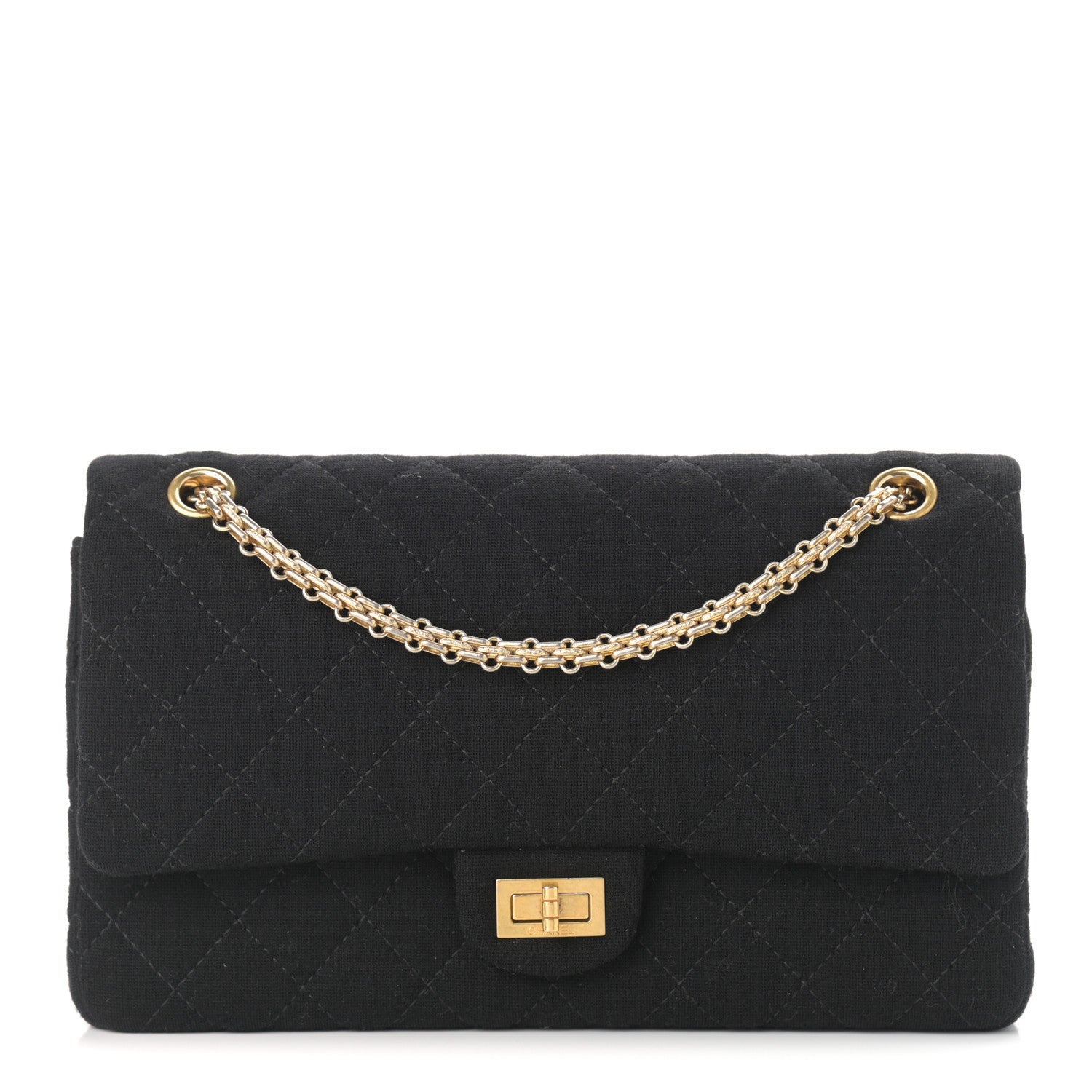 Chanel Jersey Quilted 2.55 Reissue 226 Flap Black 1 of 12